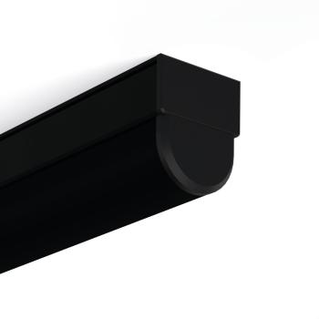 halbrunde Schwarze Endkappe für LED-Lichtleisten